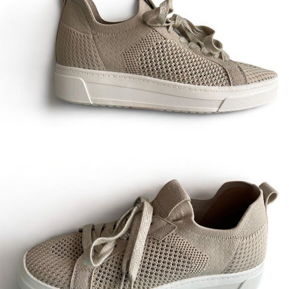 NWT White Mountain Uncut Slip On Sneakers Taupe Fabric Mid Top Size 7.5 Comfort - Picture 12 of 13